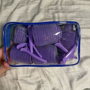 Purple Hair Rollers Set